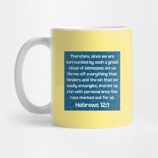 Bible Verse Hebrews 12:1 Mug